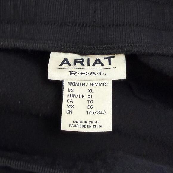 Ariat Women's Real Jogger Black Sweatpants Lounge Size XL - Picture 4 of 5